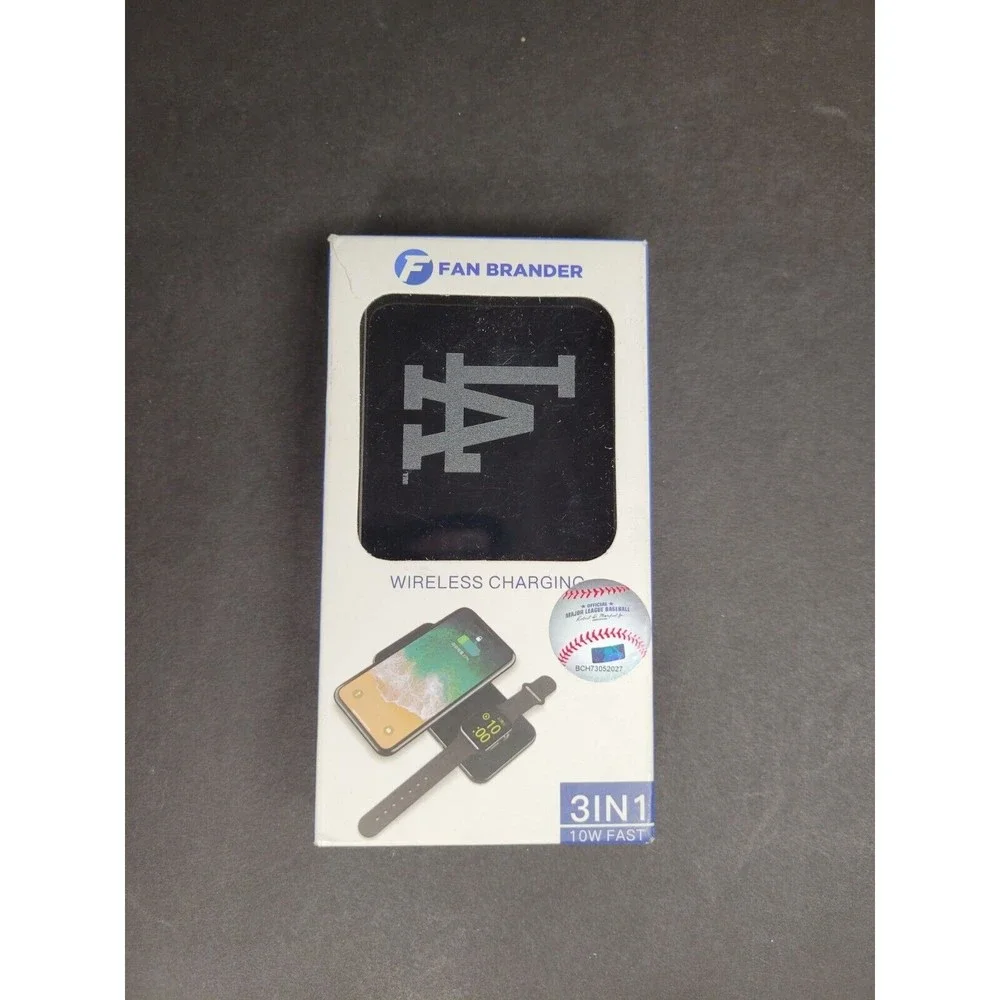 Fan Brander 3 In 1 Wireless Charging Pad LA Dodgers Universal Phone IWatch New